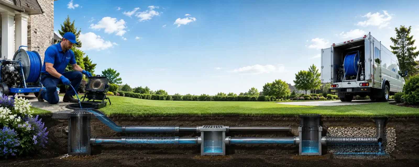 Outdoor drain cleaning information for Polk, OH